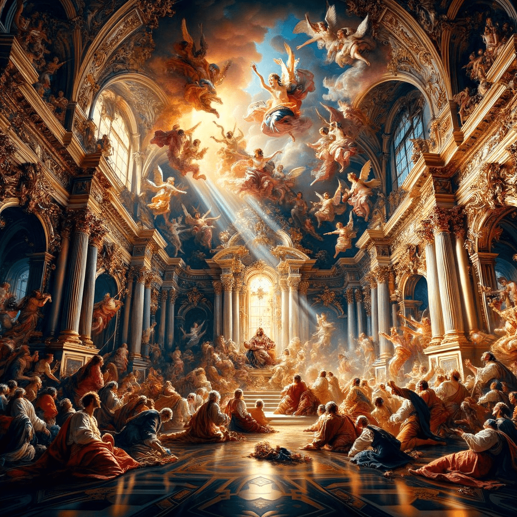 "Understanding and Exploring the Grandeur of Baroque Art: Decoding its Drama, Extravagance, and Emotional Depth" - Metal Poster Art