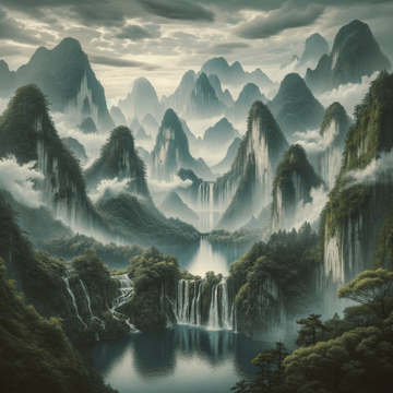 "Chinese Landscape Art History: Unveiling Artistic Symbolism and Understanding its Deep Cultural Resonance" - Metal Poster Art