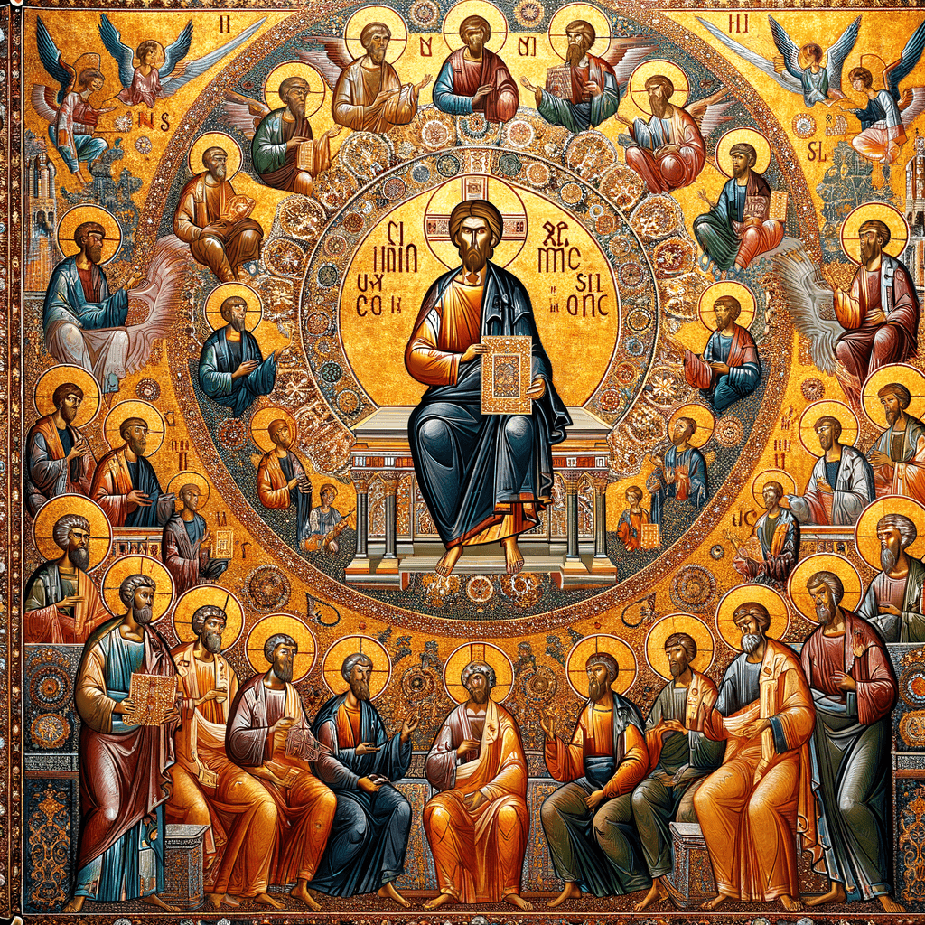 "Uncovering the Grandeur and Symbolism: An In-depth Analysis of Byzantine Art Style's Extravagance" - Metal Poster Art