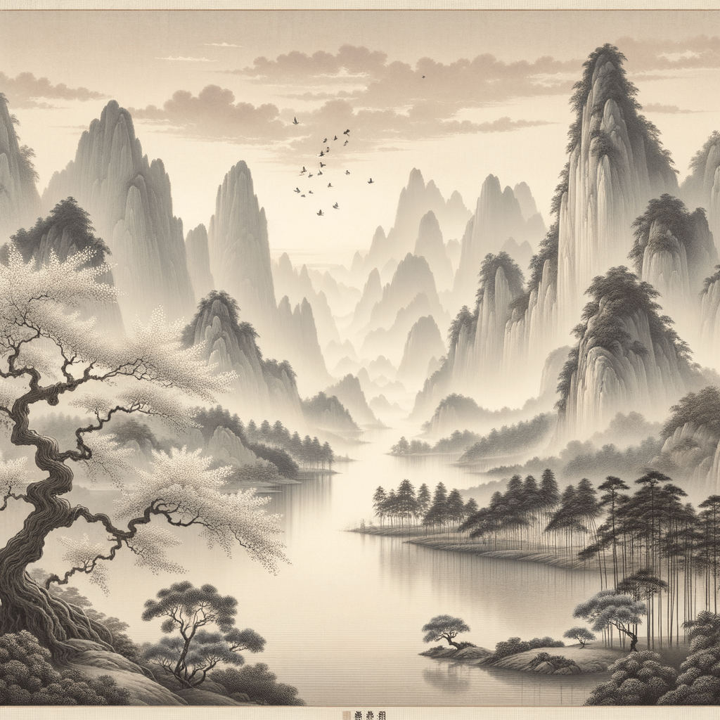 "Capturing the Majesty of Chinese Landscape Art: A Timeless Journey Through Nature" - Metal Poster Art