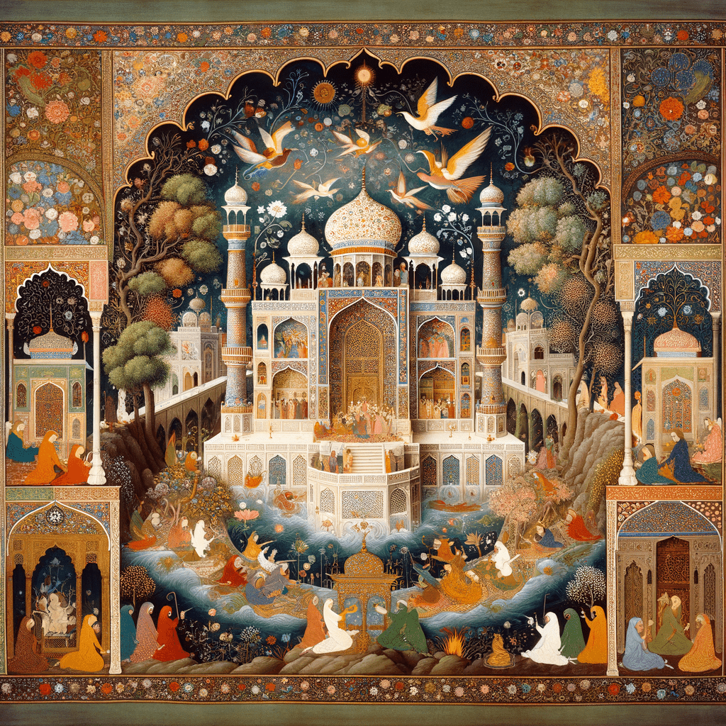 "Discover the Enchanting World of Mughal Miniature Art: A Deep Dive into South Asian Painting Tradition"| Metal Poster Art - Metal Poster Art