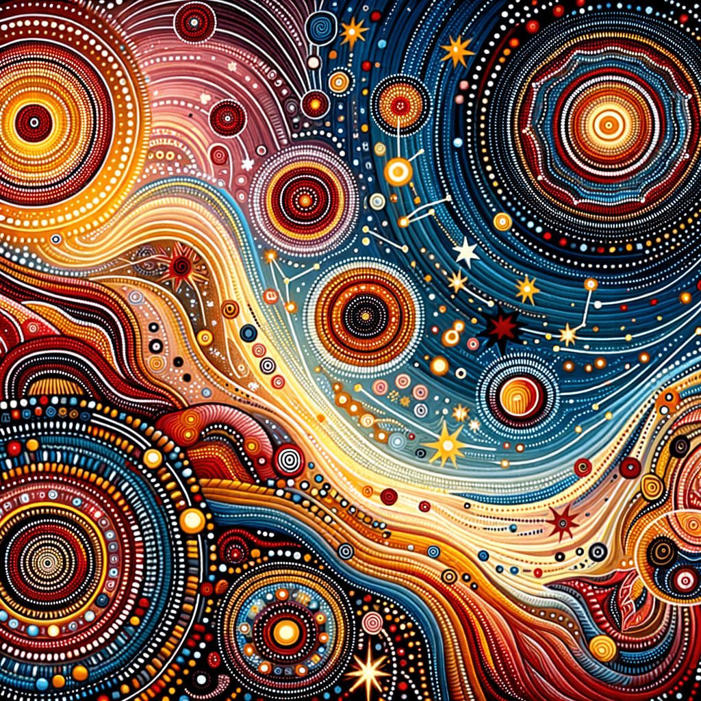 "Discover the Intricacies and Cultural Significance of Australian Aboriginal Art: Understanding its Richness and Importance" - Metal Poster Art