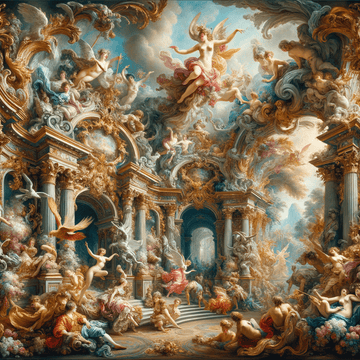 Discover the Opulence and Beauty of Rococo Art: A Dive into the Colorful Masterpieces and Intricate Details of this Luxurious 18th Century Style - Metal Poster Art