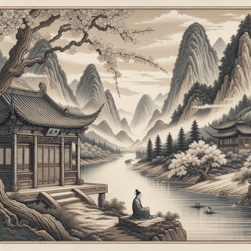 Discovering the Tranquility and Symbolism of Chinese Landscape Art: A Journey Through Nature and Harmony - Metal Poster Art