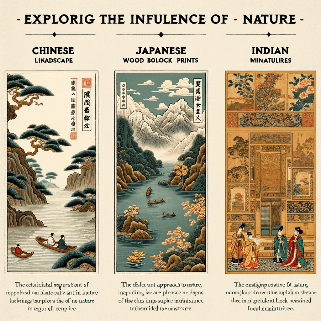 "Exploring the Influence of Nature in Asian Art Styles: A Deep Dive into Chinese, Japanese, and Indian Masterpieces" | Metal Poster Art - Metal Poster Art