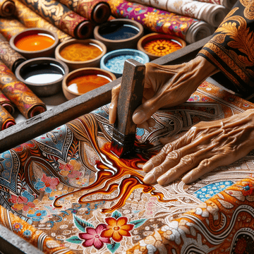 "Exploring the Timeless Beauty of Indonesian Batik: A Closer Look at this Traditional Art Form" - Metal Poster Art