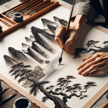 The Beauty and Elegance of Chinese Brush Painting: Unveiling the Traditional Artistry and Techniques - Metal Poster Art