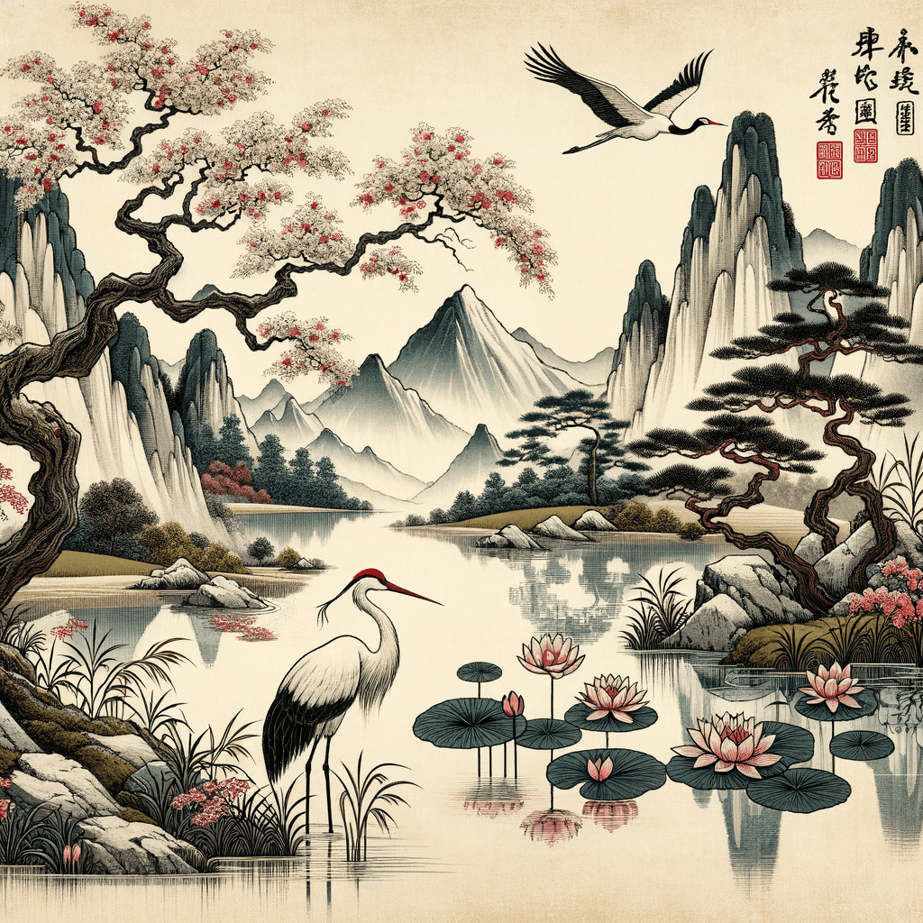 "The Everlasting Influence of Nature on Asian Art Styles: A Journey of Harmony and Tranquillity" | Metal Poster Art - Metal Poster Art