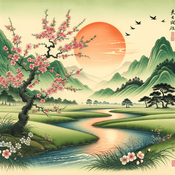 "The Harmony of Nature: Exploring Traditional Asian Art Styles" | Metal Poster Art - Metal Poster Art