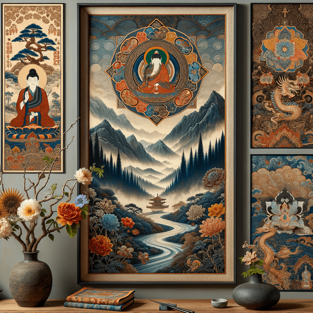 The Influence of Nature in Traditional Asian Art Styles: Exploring Chinese Ink Painting, Thangka Painting, Ikebana, and Batik Designs | Metal Poster Art - Metal Poster Art