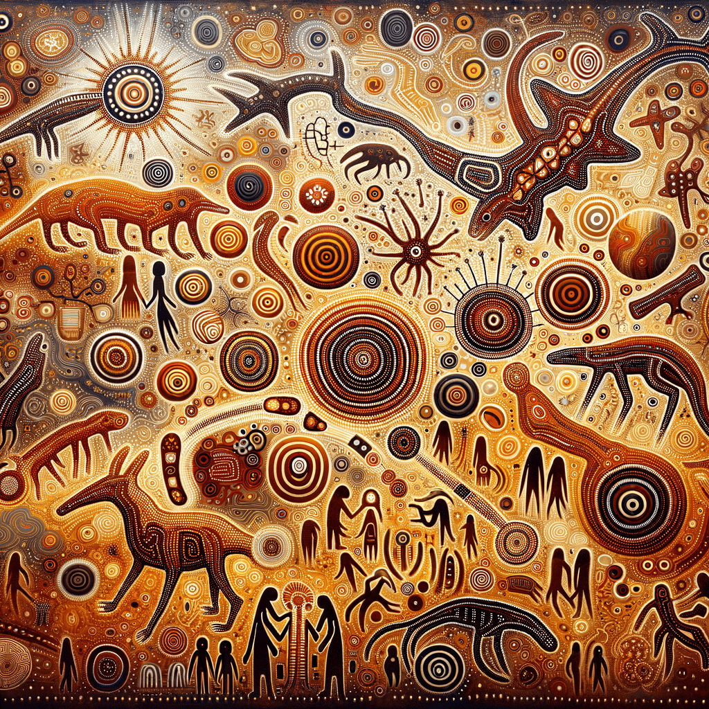 "Understanding Australian Aboriginal Art: A Journey through Its Ancient Symbols and Storytelling" - Metal Poster Art