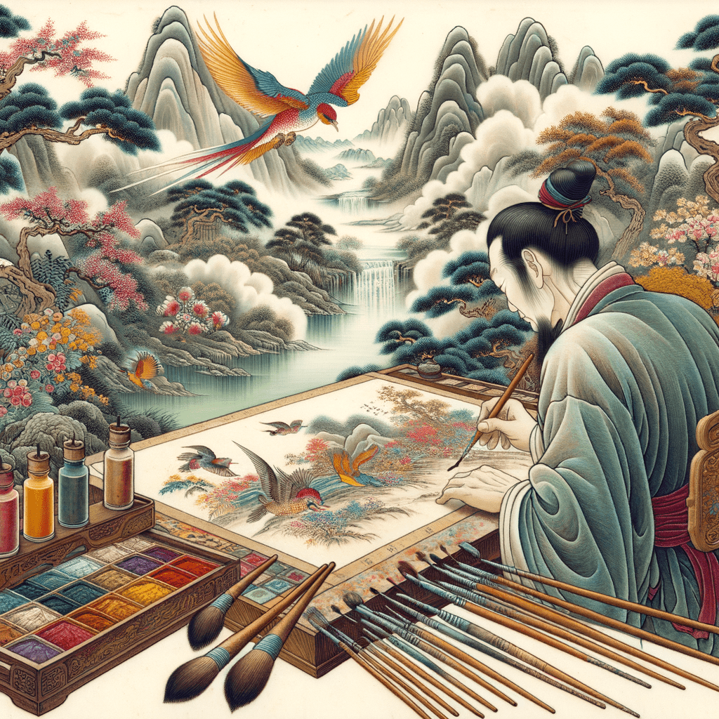 "Unraveling the Rich History and Techniques of Chinese Silk Painting: A Masterful Art Form Revealed"| Metal Poster Art - Metal Poster Art