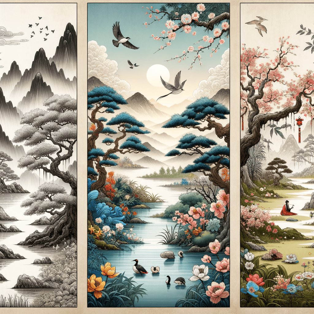 Unveiling the Connection Between Nature and Traditional Asian Art Styles: Insights from Chinese, Japanese, and Korean Art - Metal Poster Art