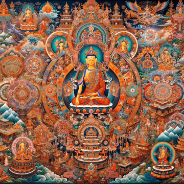 Unveiling the Mysteries of Thangka Painting: Exploring Tibetan Buddhist Tradition and Symbolism| Metal Poster Art - Metal Poster Art