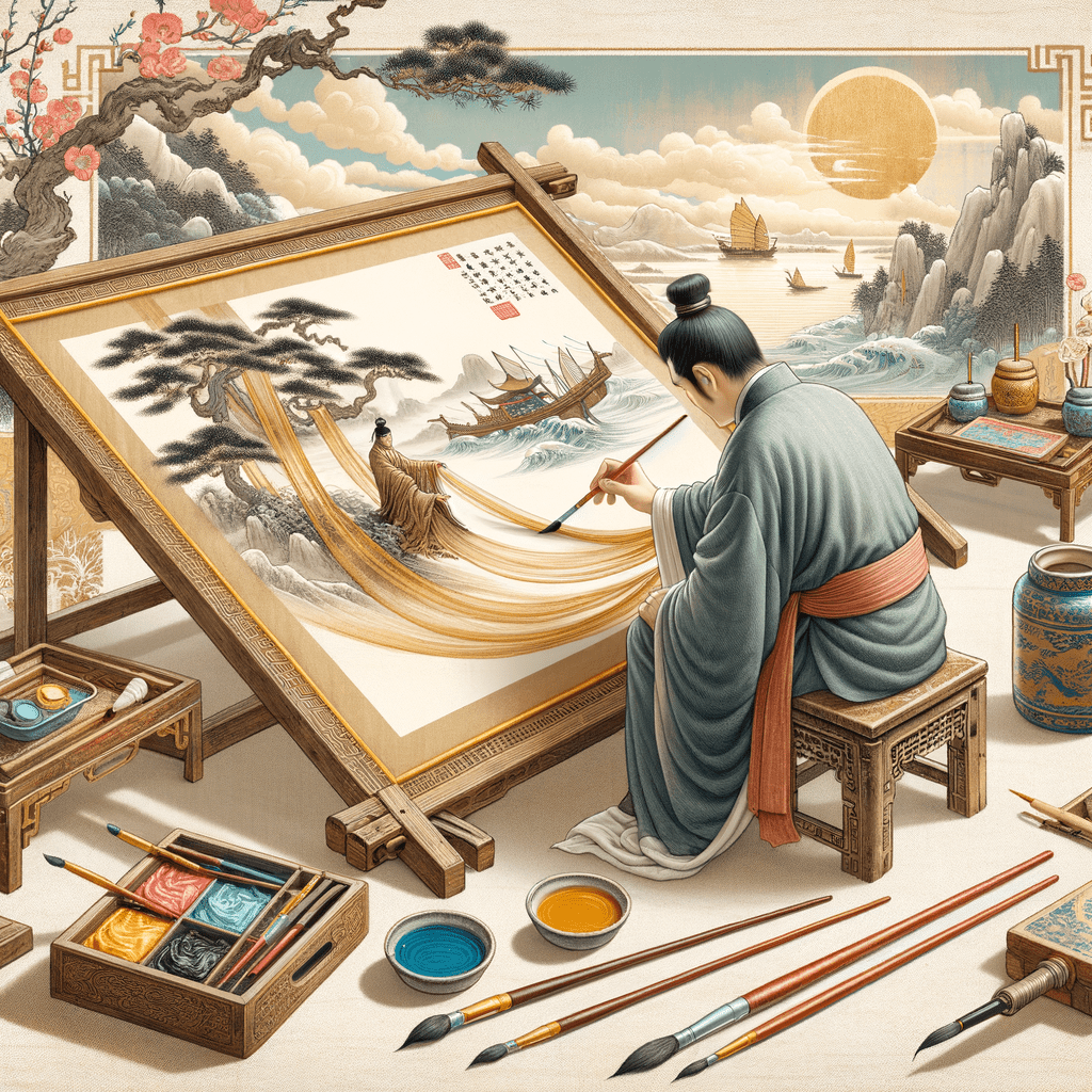 Unveiling the Timeless Beauty of Chinese Silk Painting: Techniques and History Explained - Metal Poster Art