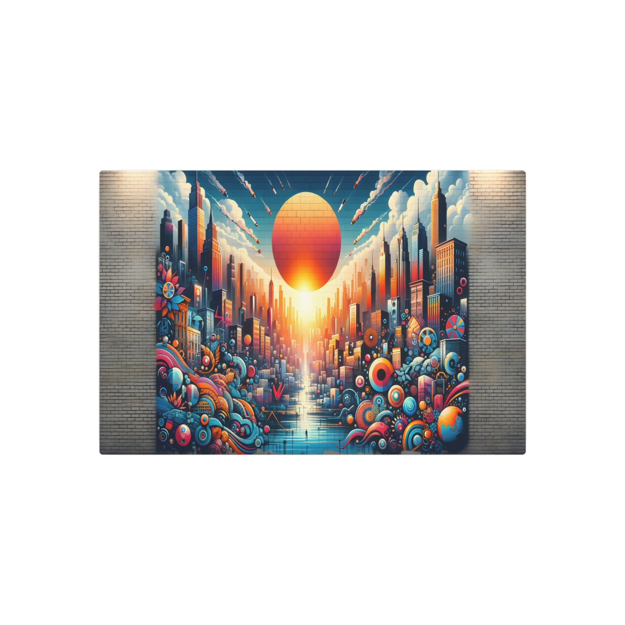 Metal Poster Art | "Vibrant, Dynamic Street Art Image - Modern & Contemporary Styles"