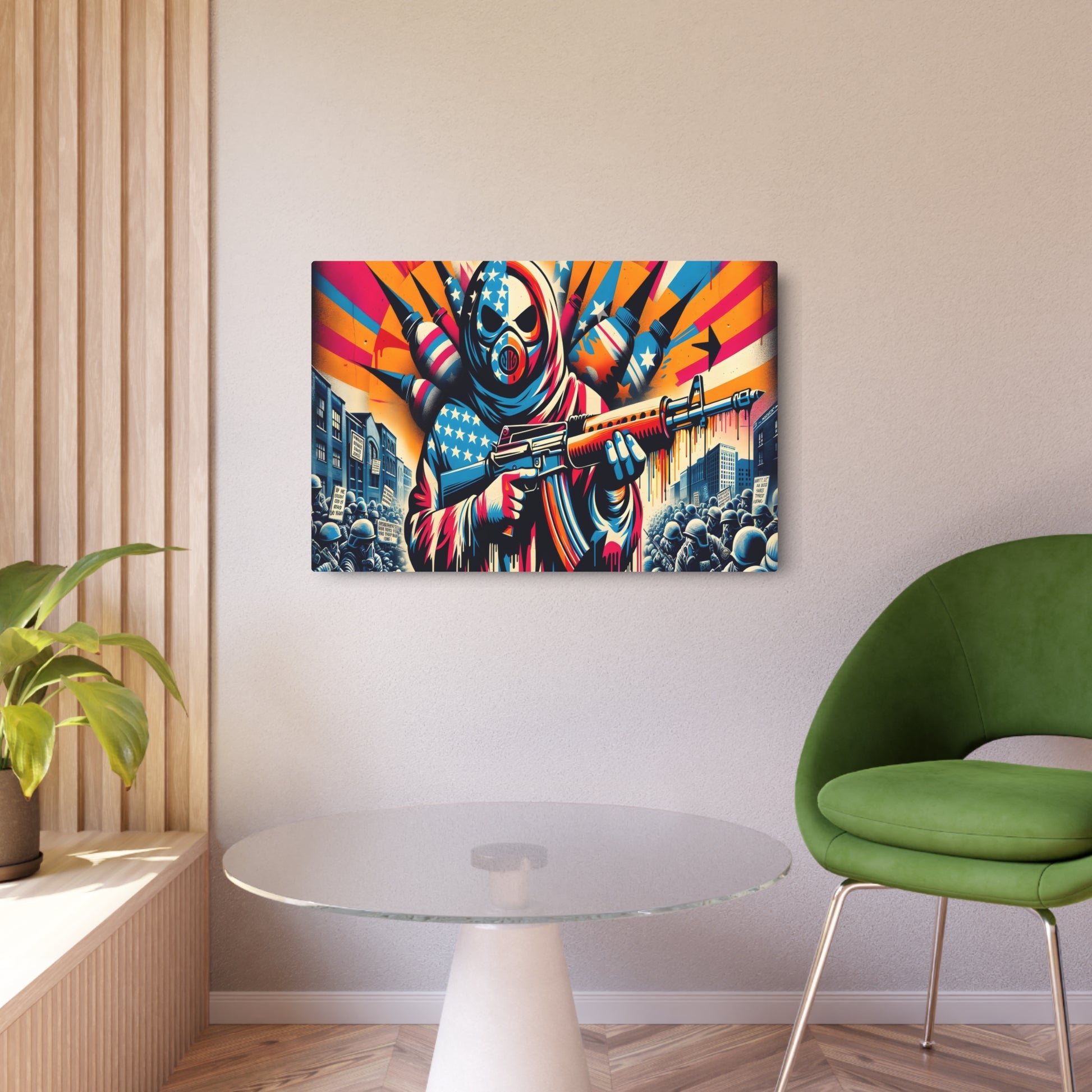 "Modern & Contemporary Street Art Style Image - Urban Graffiti Artwork" - Metal Poster Art 36″ x 24″ (Horizontal) 0.12''