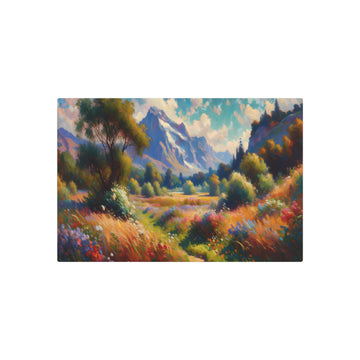 Metal Poster Art | "Impressionist Style Picturesque Landscape Artwork - 19th Century Western Art Styles, Vibrant Colors with Short Brush Strokes"