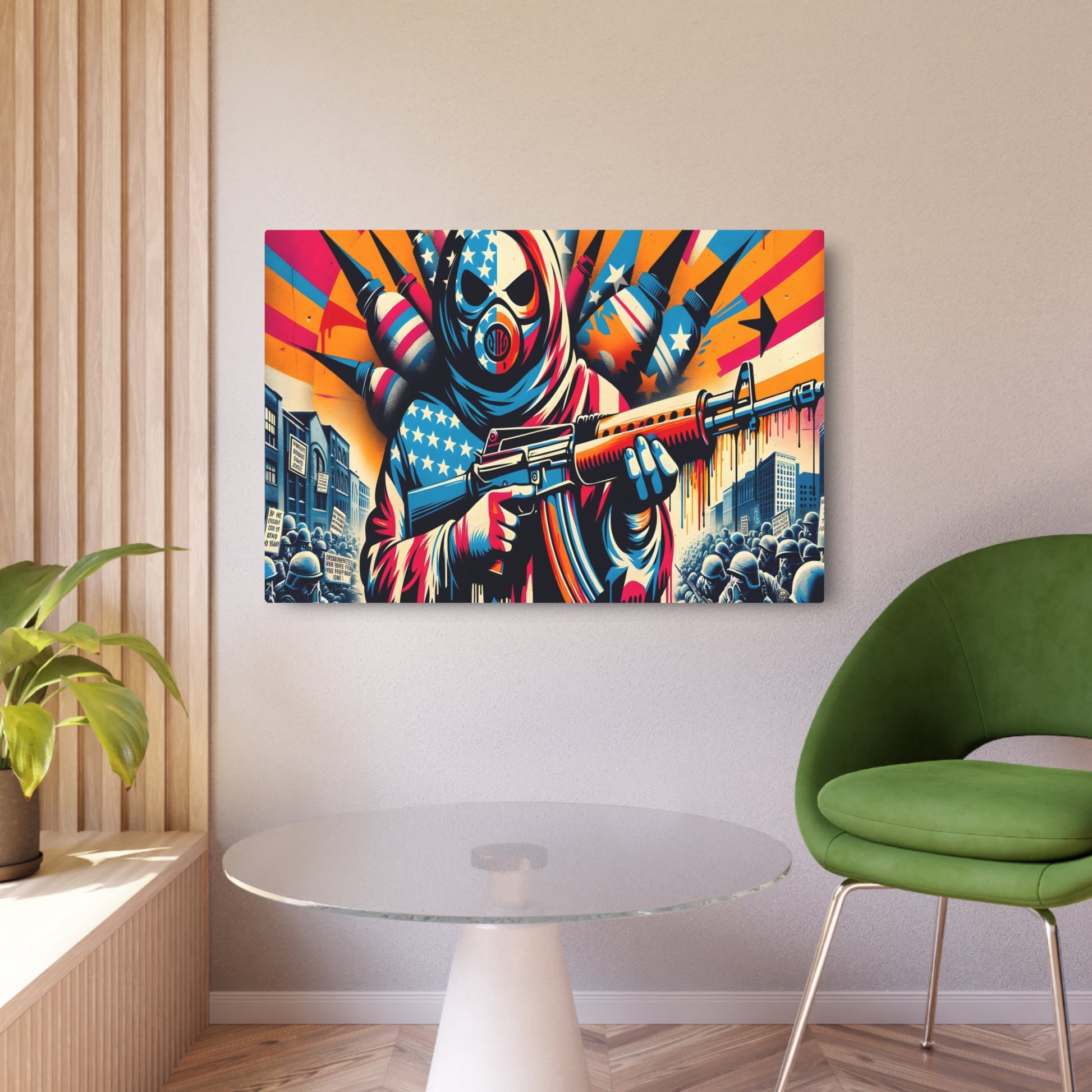 "Modern & Contemporary Street Art Style Image - Urban Graffiti Artwork" - Metal Poster Art 36″ x 24″ (Horizontal) 0.12''