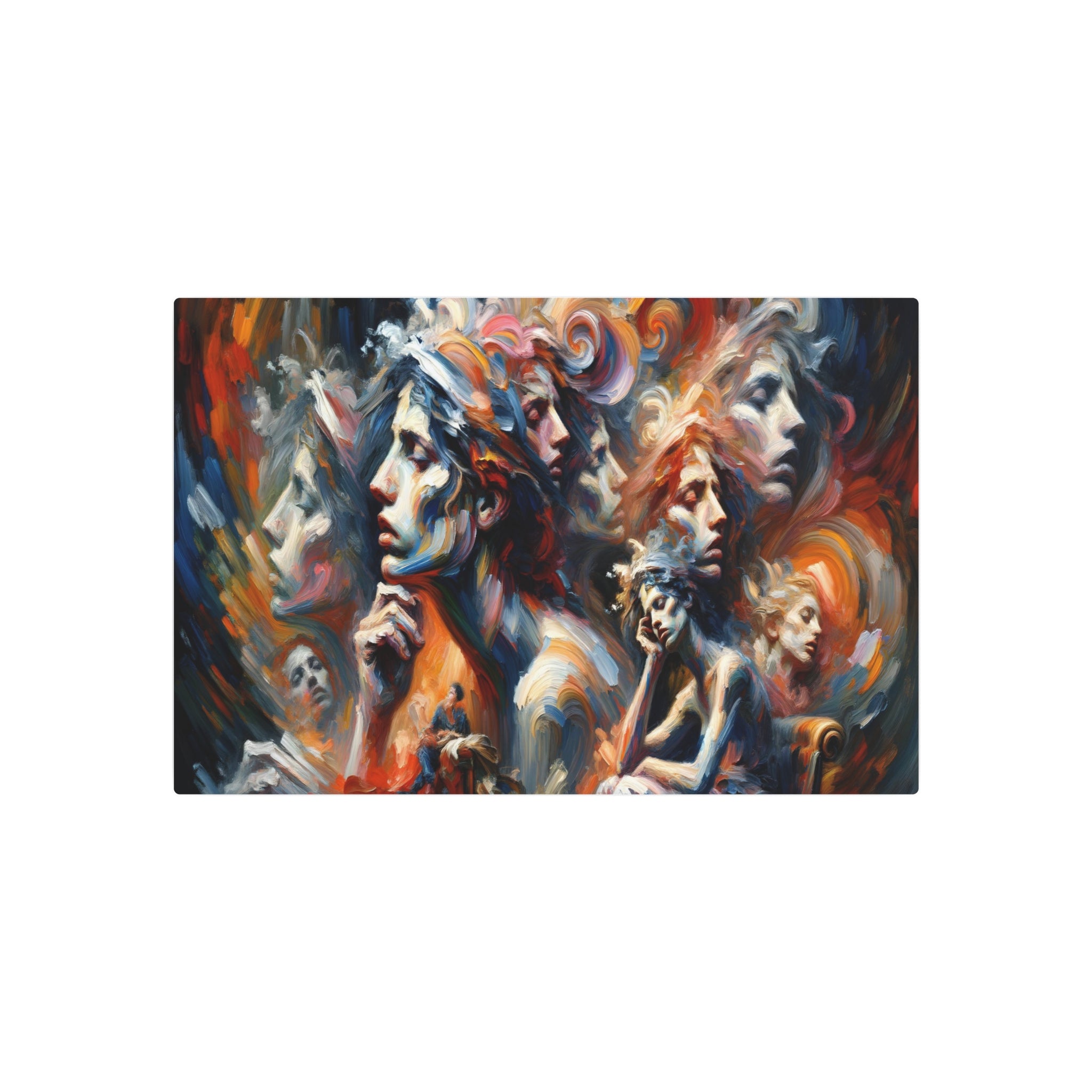 Metal Poster Art | "Bold and Dramatic Expressionism Art Image - Western Art Styles, Distorted Forms & Exaggerated Reality with Prominent Brush Strokes"