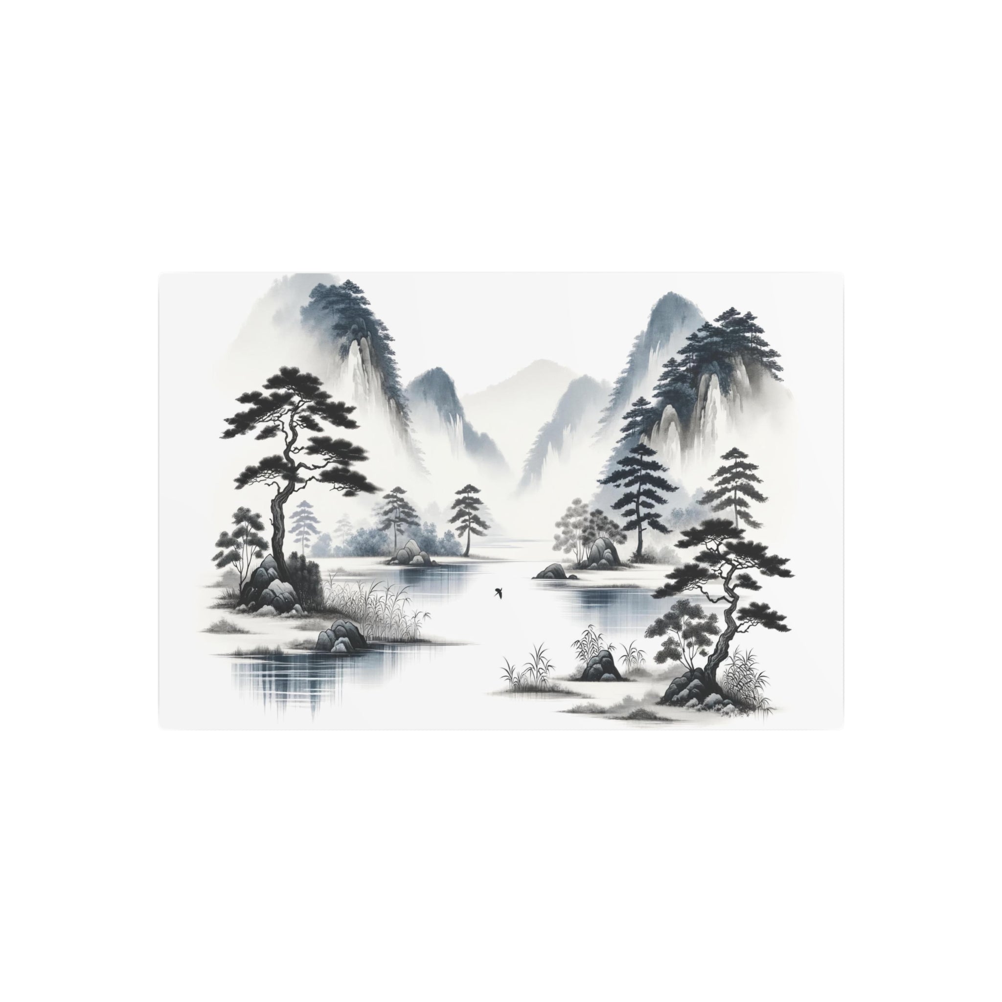 Metal Poster Art | "Joseon Dynasty Asian Art: Delicate Brushwork & Peaceful Landscapes Korean Painting"