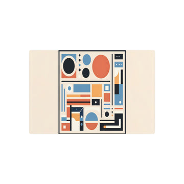 Metal Poster Art | "Abstract Minimalist Art - Modern Contemporary Style with Simple Forms, Limited Color Palette, and Basic Shapes"