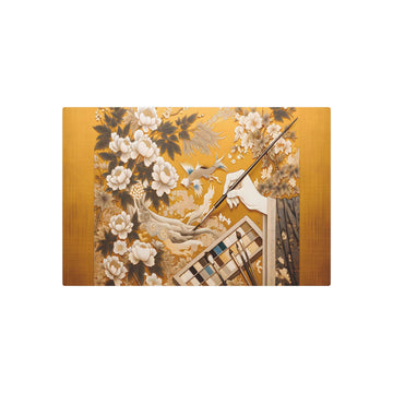 Metal Poster Art | "Authentic Asian Art Styles: Traditional Chinese Silk Painting Inspired Art Piece"