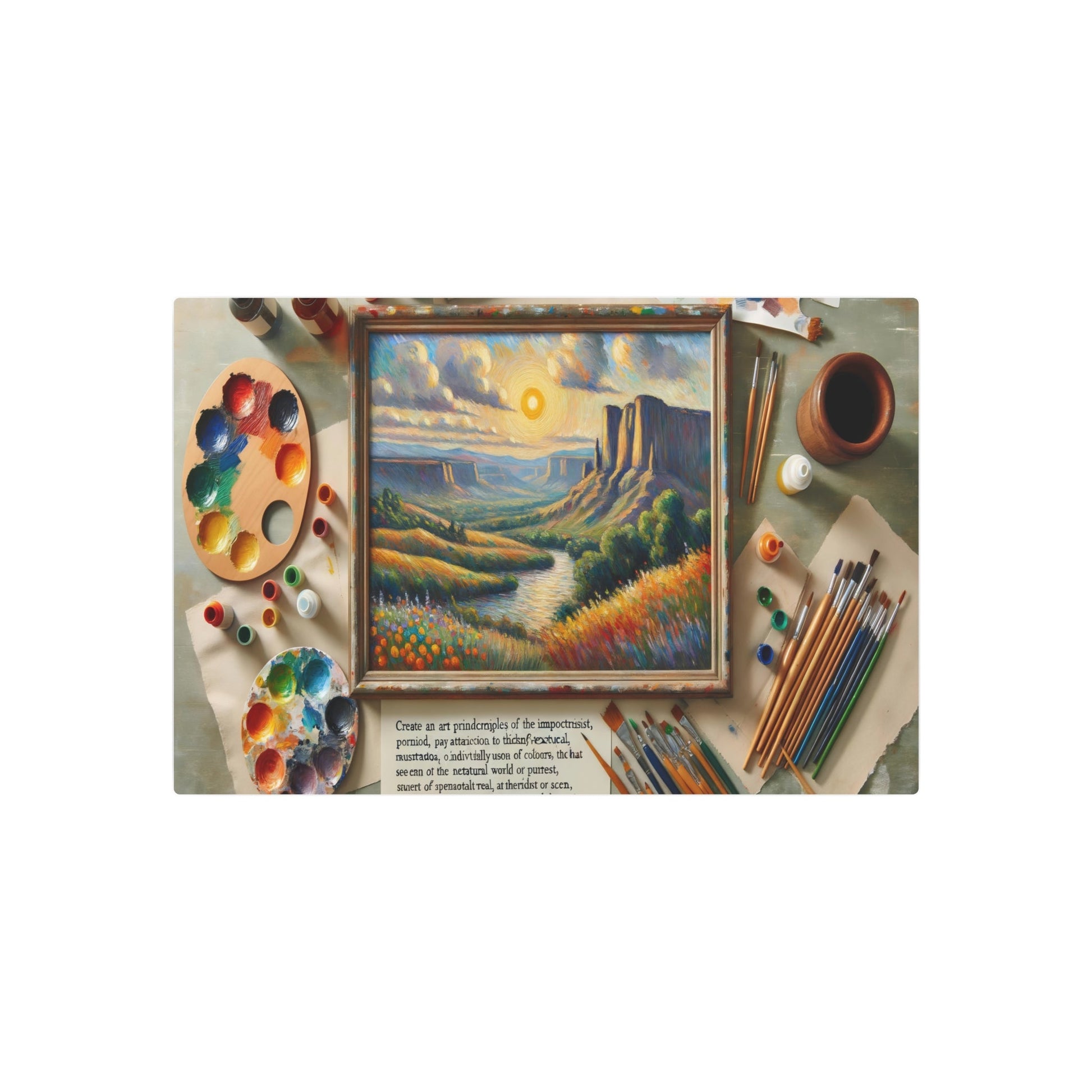 Metal Poster Art | "Western Art Styles: Expressive Post - Impressionist Masterpiece with Bold Brushstrokes and Vibrant Colors - Emotional Representation of Scenery" - Metal Poster Art 30″ x 20″ (Horizontal) 0.12''