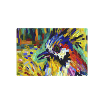 Metal Poster Art | "Post-Impressionism Western Art Style - Hand-Painted Bird Artwork" - Metal Poster Art 30″ x 20″ (Horizontal) 0.12''
