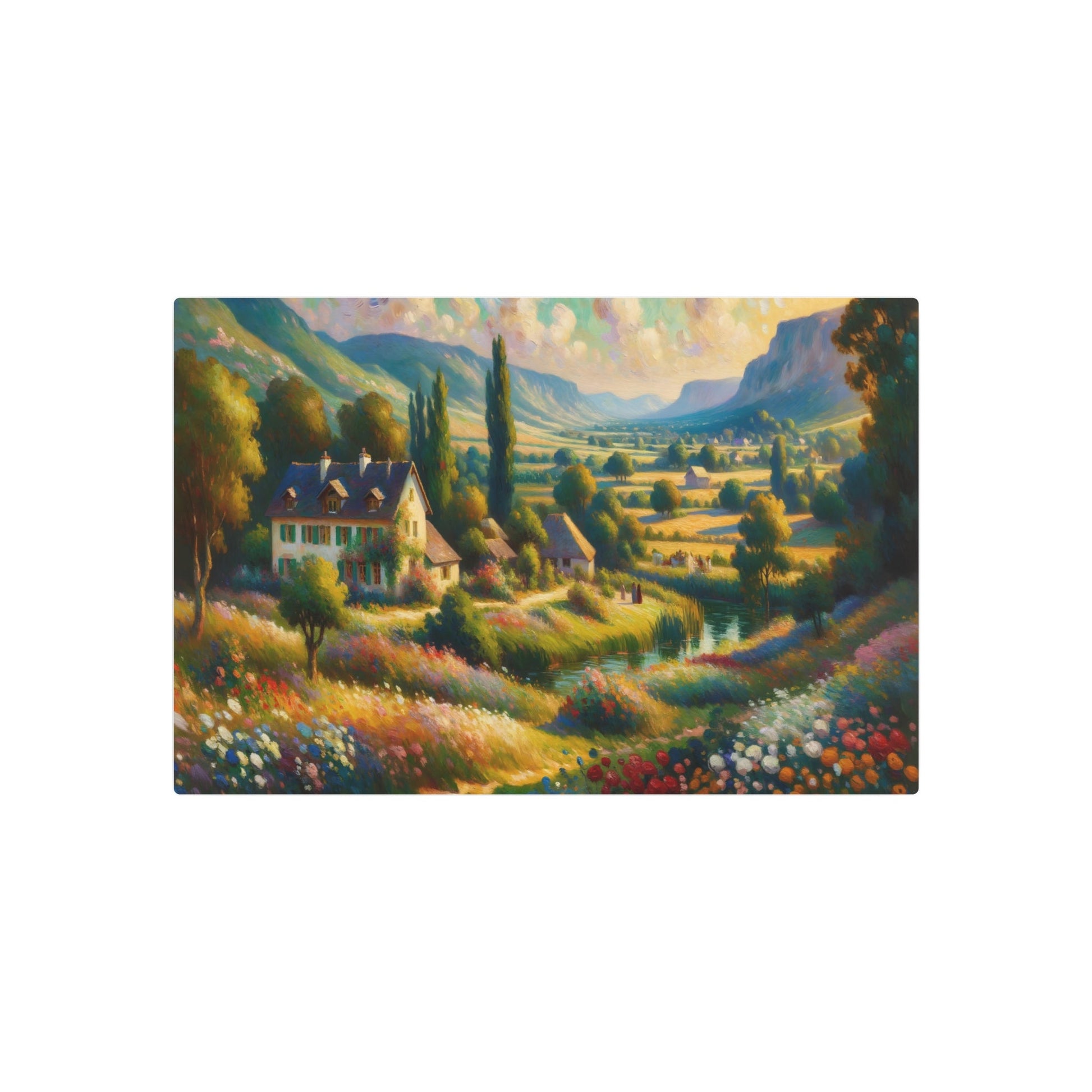 Metal Poster Art | "Post - Impressionist Art: Distinctive Brushwork & Color Use in Vivid Painting - Western Art Styles Collection" - Metal Poster Art 30″ x 20″ (Horizontal) 0.12''