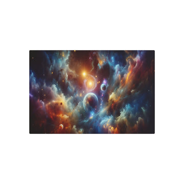 Metal Poster Art | "Modern & Contemporary Digital Art: Vibrant Celestial Body Theme Blending Realism and Abstract Elements of the Universe" - Metal Poster Art 30″ x 20″ (Horizontal) 0.12''