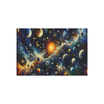 Metal Poster Art | "Expressionism Style Celestial Bodies Artwork - Stars, Moons, Planets & Galaxies in Western Art Styles" - Metal Poster Art 30″ x 20″ (Horizontal) 0.12''