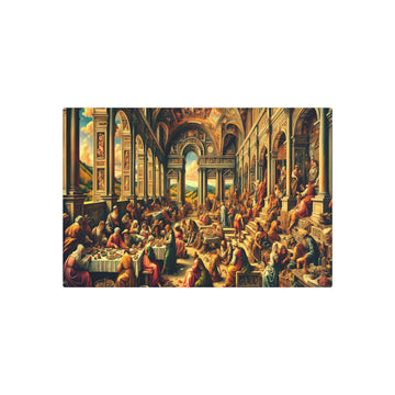 Metal Poster Art | "Renaissance Era Artwork - Detailed Western Art Style Painting with Rich Warm Colors" - Metal Poster Art 30″ x 20″ (Horizontal) 0.12''