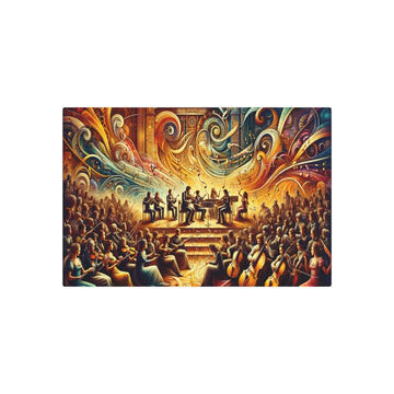 Metal Poster Art | "Renaissance Art Style Fusion of Music and Art - Unique Interpretation in Western Art Styles Collection" - Metal Poster Art 30″ x 20″ (Horizontal) 0.12''