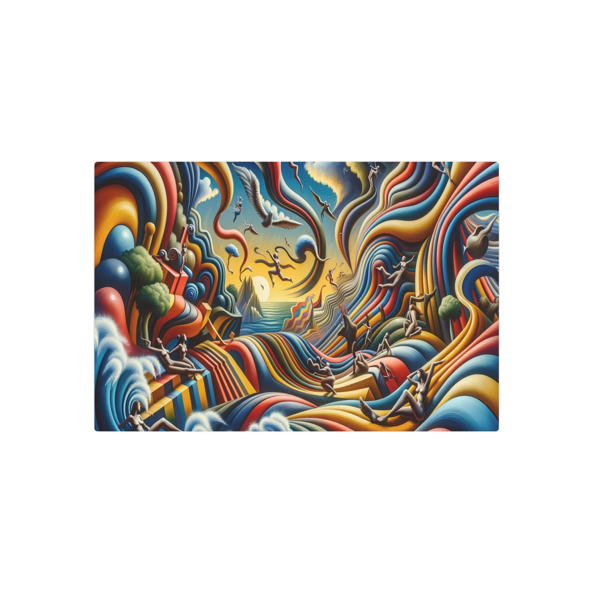 Metal Poster Art | "Vivid Dreamlike Surrealism Art - Modern & Contemporary Styles with Distorted Figures, Illogical Scenes, and Extraordinary Object Functions in a - Metal Poster Art 30″ x 20″ (Horizontal) 0.12''