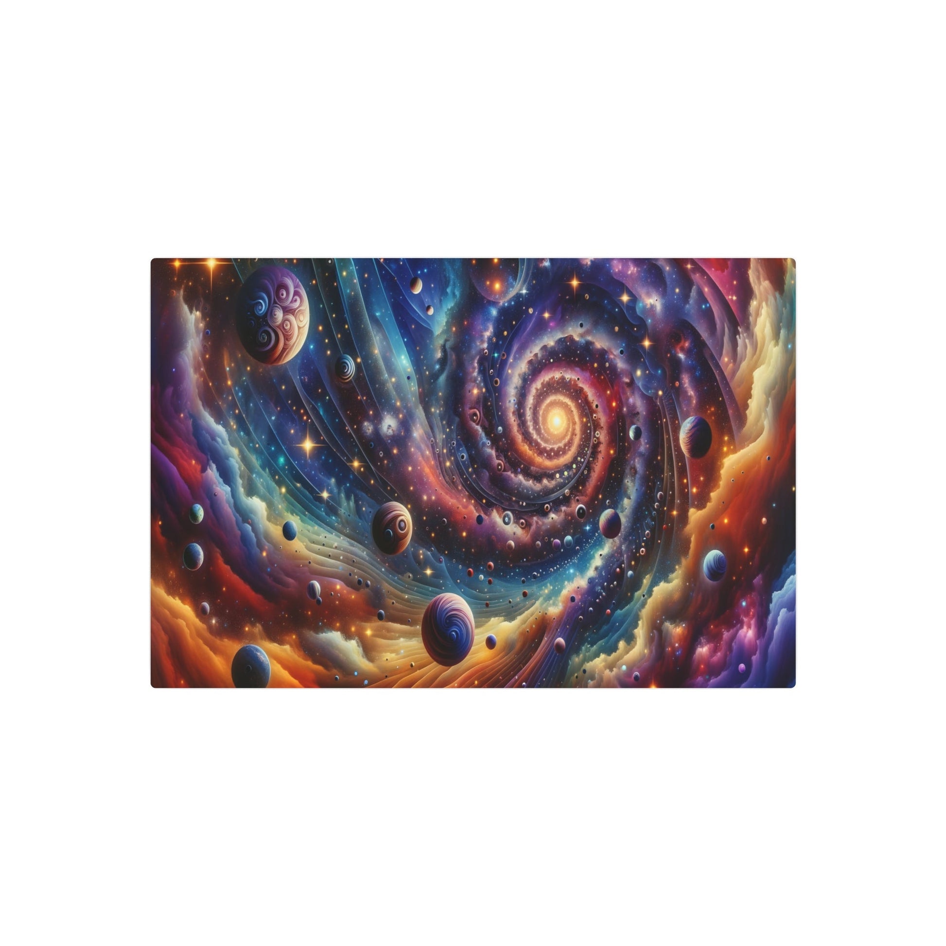 Metal Poster Art | "Modern & Contemporary Surrealism Art: Deep Celestial Dream - An Imaginative Blend of Stars, Galaxies, Planets, and Const - Metal Poster Art 30″ x 20″ (Horizontal) 0.12''