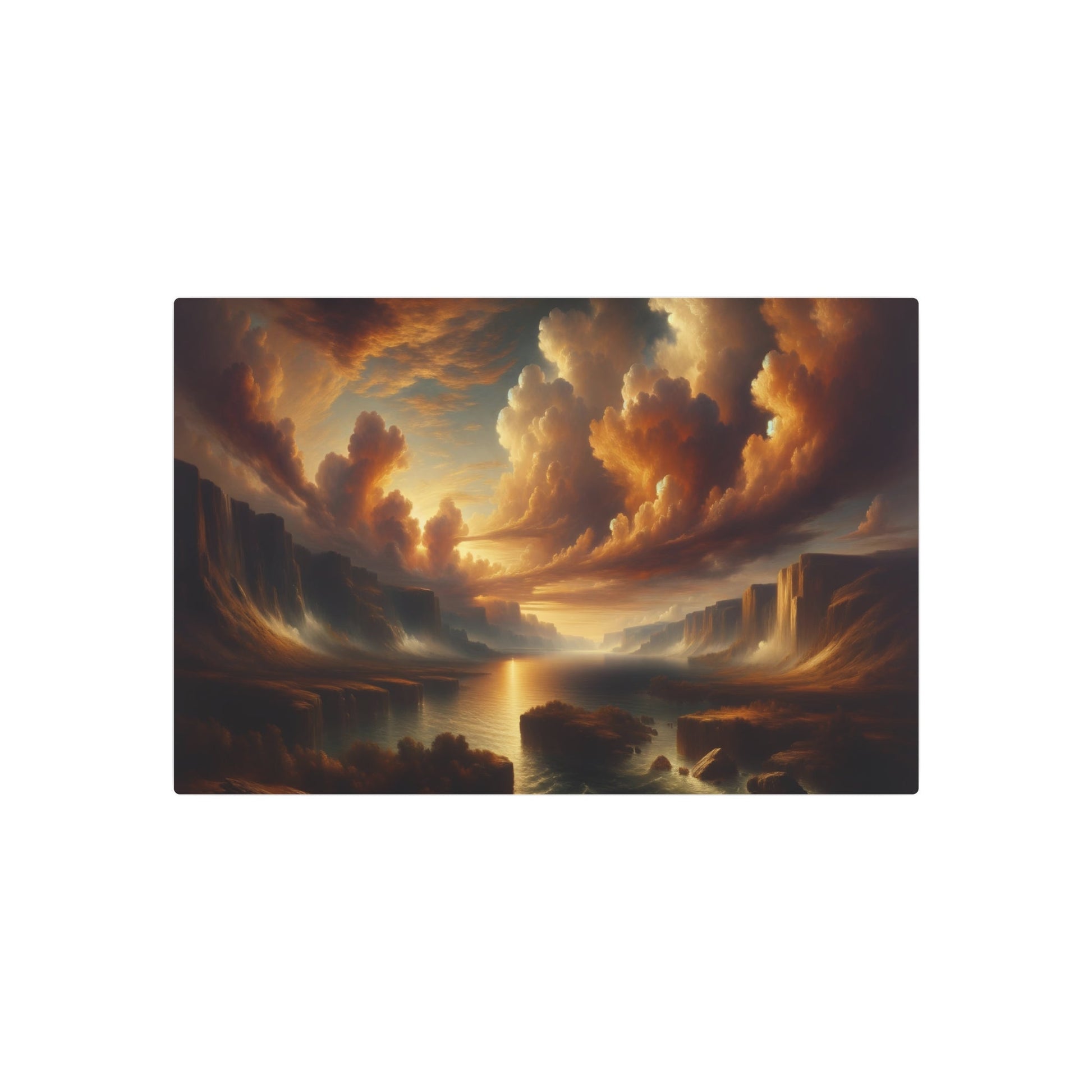 Metal Poster Art | "Expressive Romanticism Style Western Art Image - Emotive Qualities Inspired by Romanticism Art Movement" - Metal Poster Art 30″ x 20″ (Horizontal) 0.12''