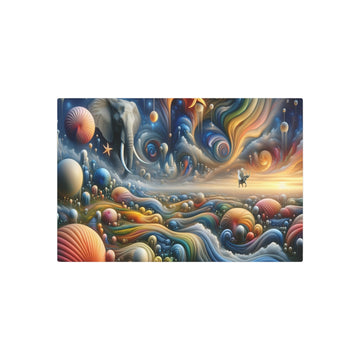 Metal Poster Art | "Surrealism Art - Dreamlike Inspiration Modern Contemporary Illustration with Unexpected Juxtapositions and Abstract Forms" - Metal Poster Art 30″ x 20″ (Horizontal) 0.12''