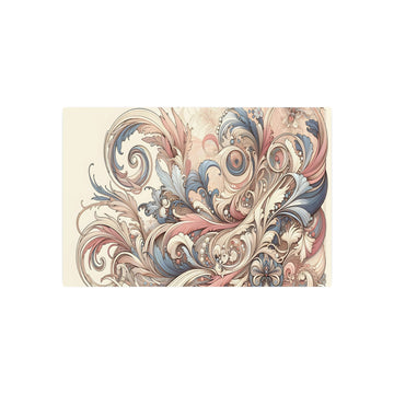 Metal Poster Art | "Art Nouveau Western Style Artwork - Intricate Curvilinear Design with Rich Pastel Colors, Romantic Dreamy Atmosphere - Late 19 - Metal Poster Art 30″ x 20″ (Horizontal) 0.12''