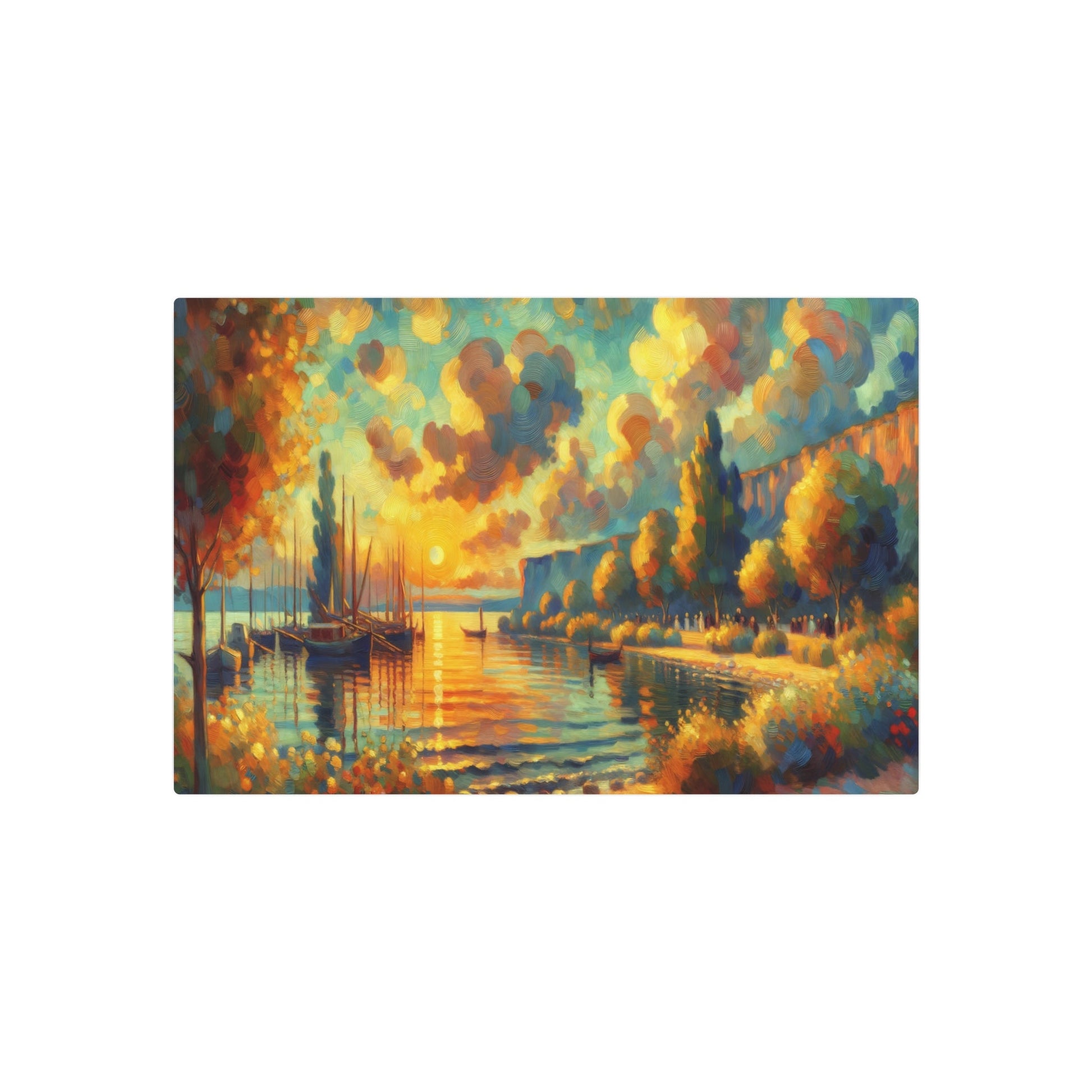 Metal Poster Art | "Impressionistic Vibrant Artwork Inspired by Monet, Renoir, Degas - Western Art Styles Collection in the Impressionism Sub - Metal Poster Art 30″ x 20″ (Horizontal) 0.12''