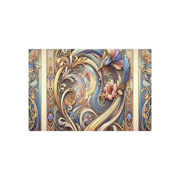 Metal Poster Art | "Art Nouveau Western Art Style Image: Emphasizing Organic Lines and Floral Elements in Nature - Themed Design" - Metal Poster Art 30″ x 20″ (Horizontal) 0.12''