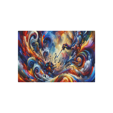 Metal Poster Art | "Expressionistic Western Art Style: Dynamic Fusion of Music and Art - Limited Edition Print" - Metal Poster Art 30″ x 20″ (Horizontal) 0.12''