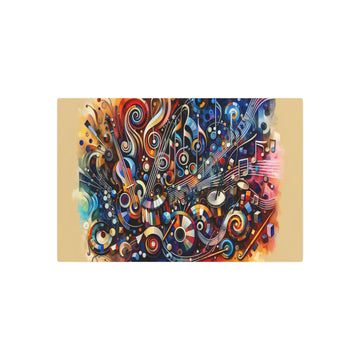 Metal Poster Art | "Modern Abstract Expressionist Artwork Inspired by Music and Art - Contemporary Style Abstract Expressionism" - Metal Poster Art 30″ x 20″ (Horizontal) 0.12''