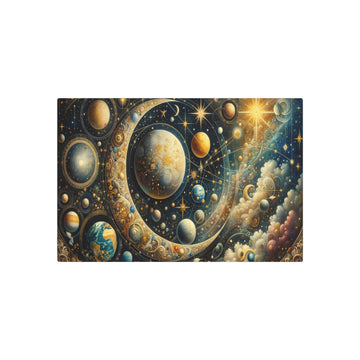 Metal Poster Art | "Renaissance Western Art - Celestial Bodies, Stars, Moon, Planets & Constellations in Classic Artwork Style" - Metal Poster Art 30″ x 20″ (Horizontal) 0.12''