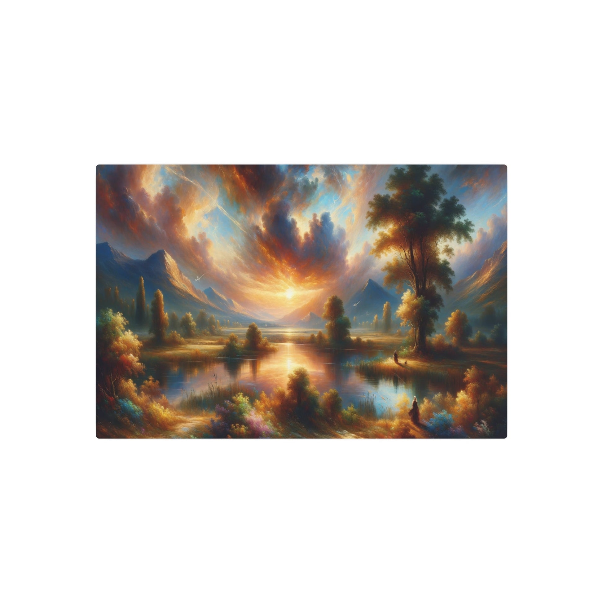 Metal Poster Art | "Romanticism Era Artwork: Expressive Emotion and Nature's Beauty Highlighted in Dramatic Light and Intense Color - Western Art Styles - Metal Poster Art 30″ x 20″ (Horizontal) 0.12''