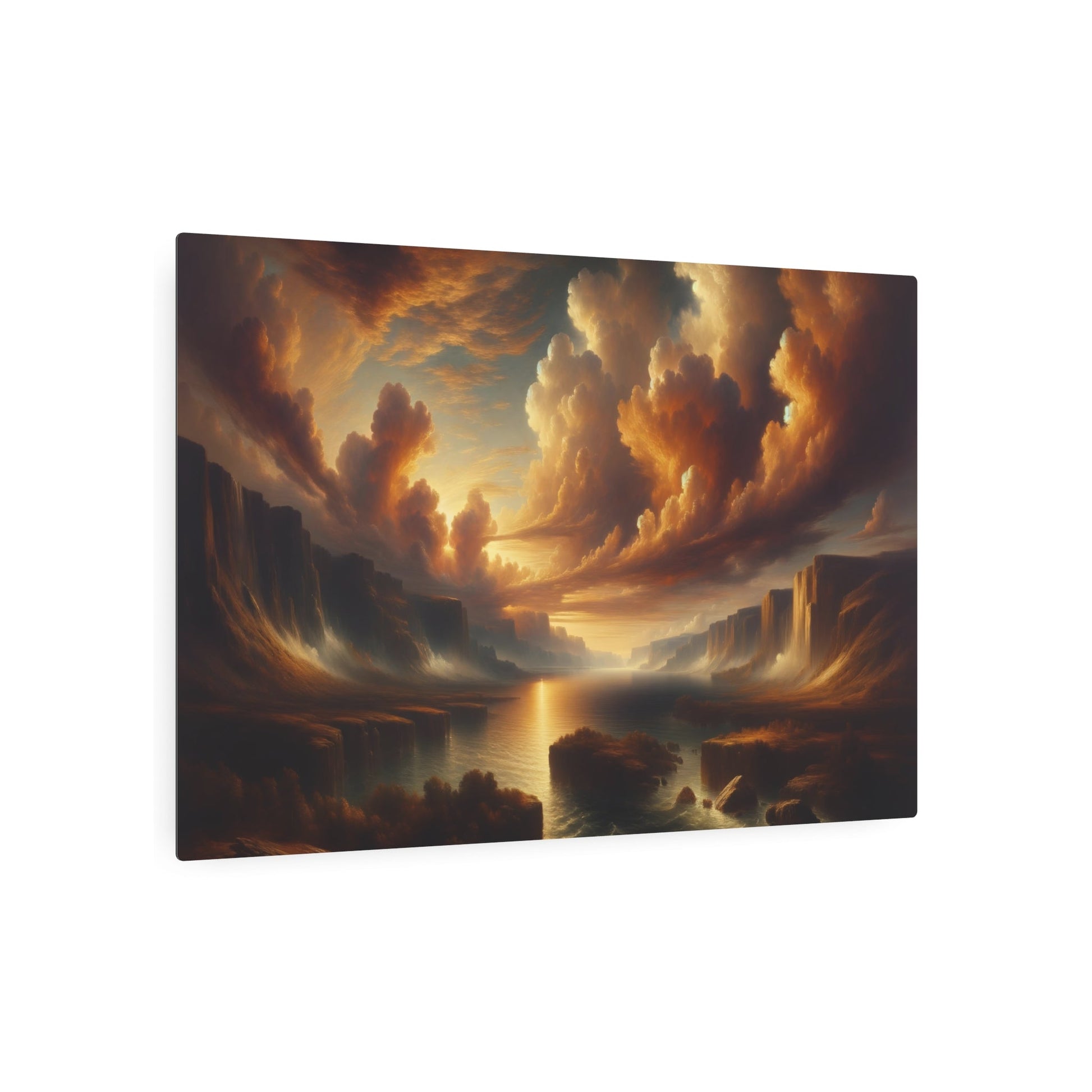 Metal Poster Art | "Expressive Romanticism Style Western Art Image - Emotive Qualities Inspired by Romanticism Art Movement" - Metal Poster Art 36″ x 24″ (Horizontal) 0.12''