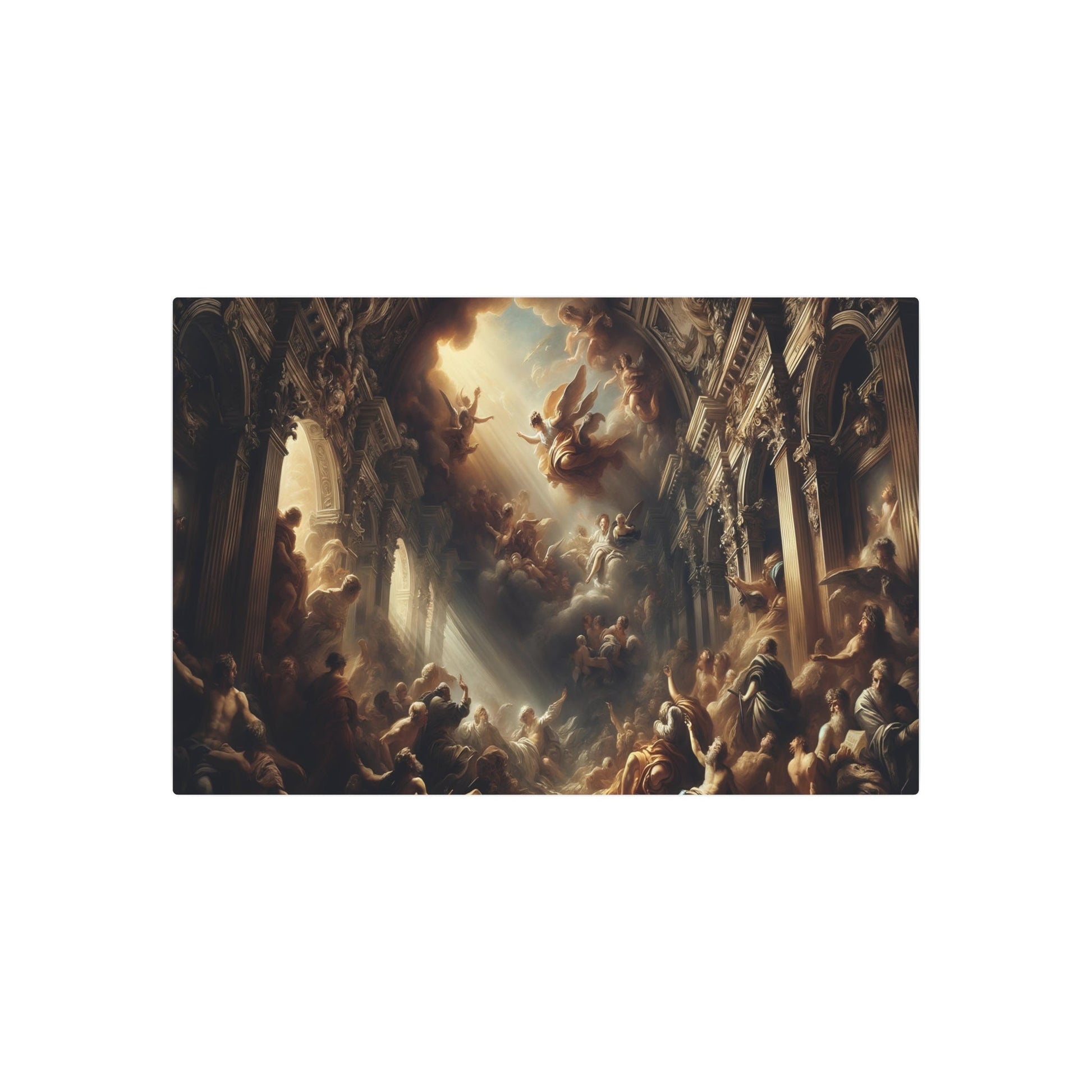 Metal Poster Art | "Baroque Artwork - Intricate Detail, Dramatic Light and Shadow Play: Expressive Emotion in Western Art Styles Collection" - Metal Poster Art 36″ x 24″ (Horizontal) 0.12''