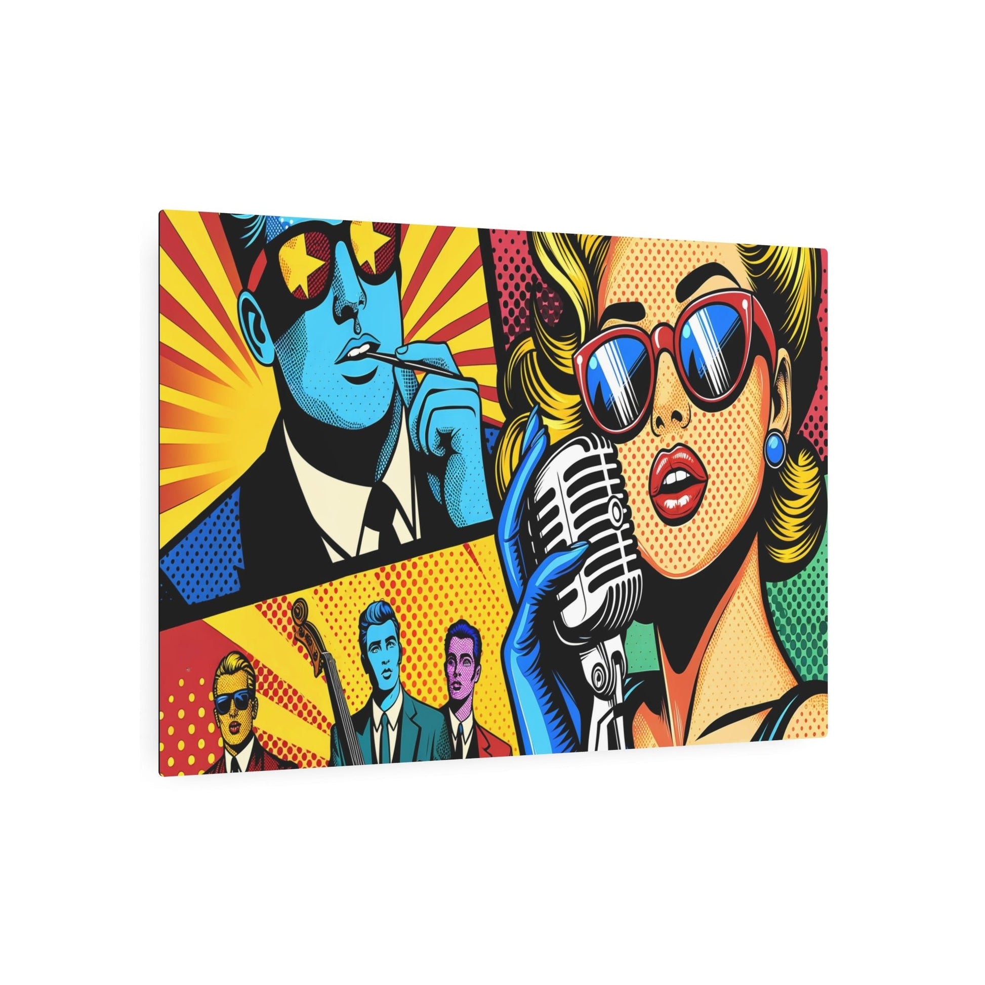 Metal Poster Art | "Vibrant Pop Art Image - Bold Modern and Contemporary Style with Bright Colors, Strong Lines & Popular Culture Iconography" - Metal Poster Art 36″ x 24″ (Horizontal) 0.12''