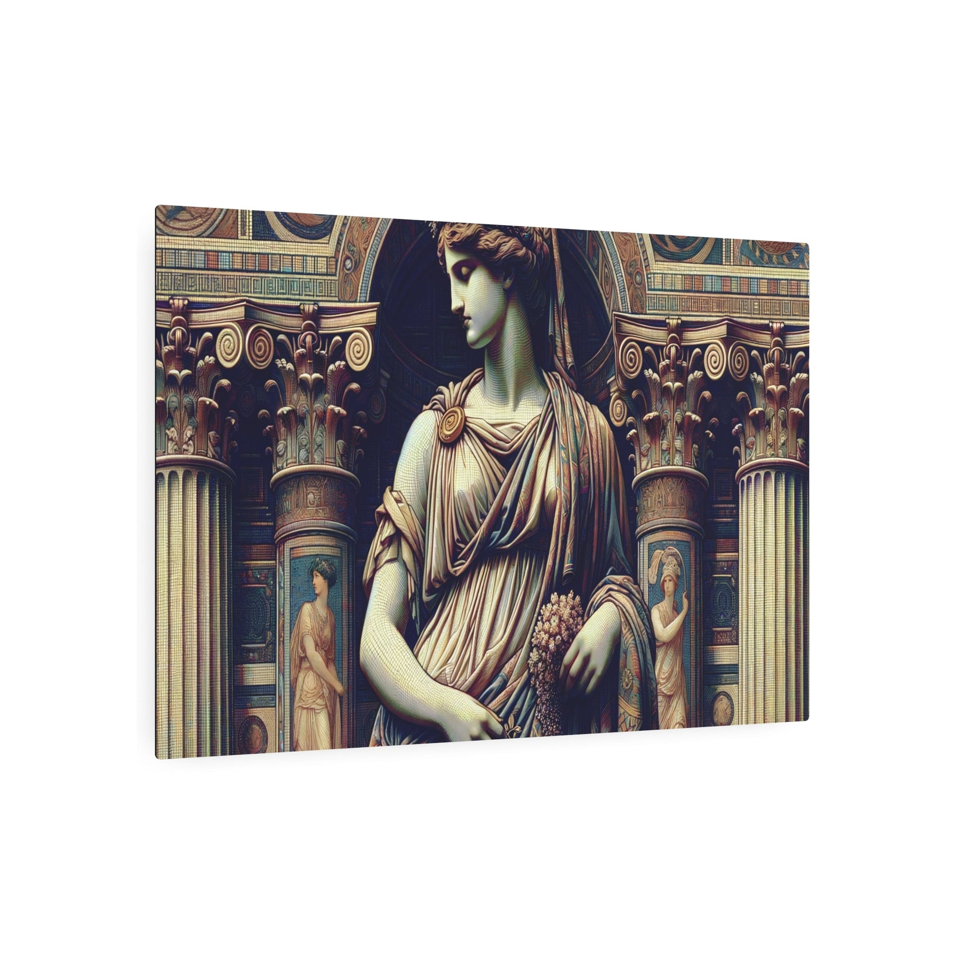 Metal Poster Art | "Neoclassical Artwork Inspired by Ancient Greek and Roman Themes - Detailed Western Neoclassicism Style Art with Harmonious Composition" - Metal Poster Art 36″ x 24″ (Horizontal) 0.12''