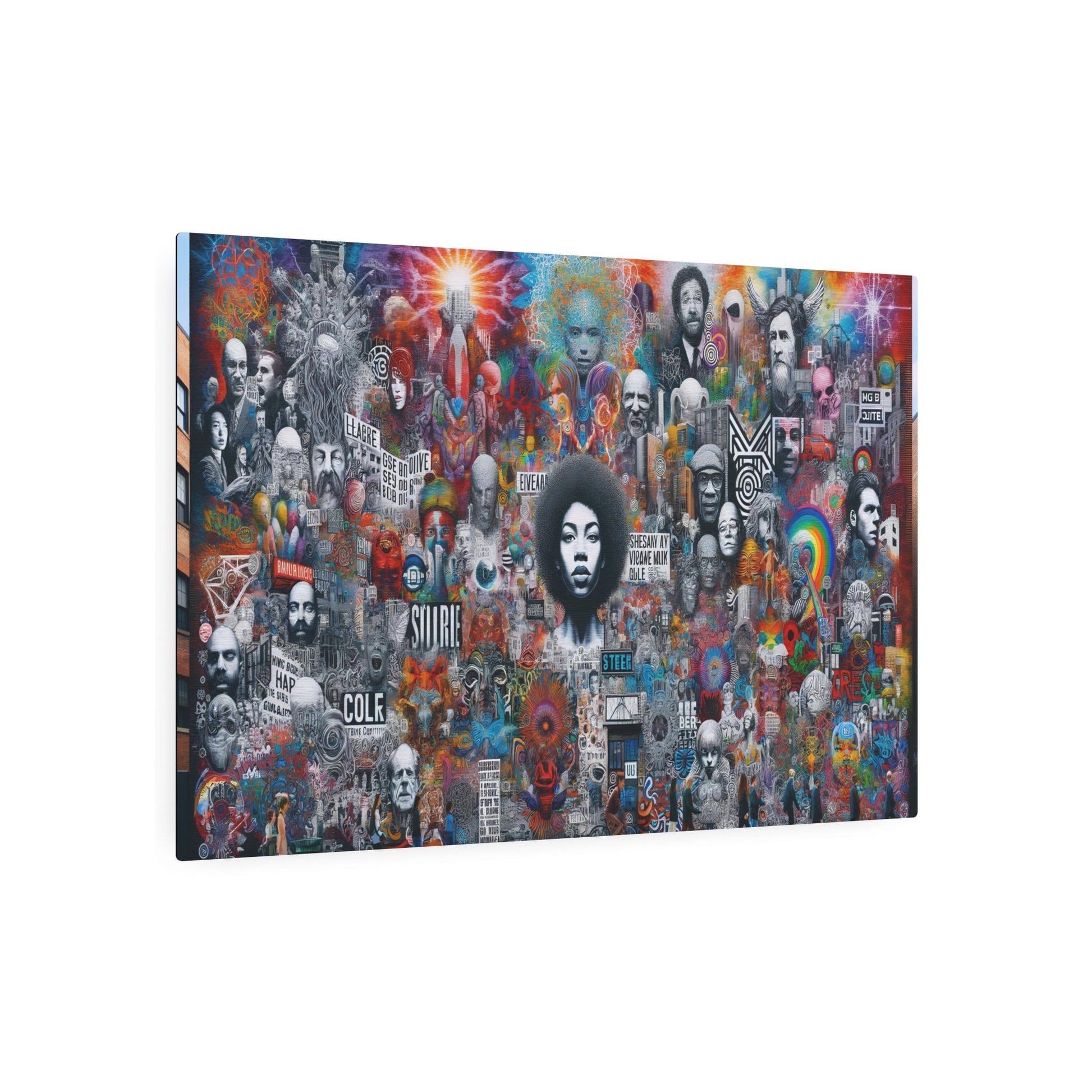 Metal Poster Art | "Vibrant and Colorful Street Art: Modern & Contemporary Style Showcase" - Metal Poster Art 36″ x 24″ (Horizontal) 0.12''